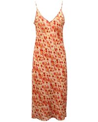 Max Mara - Kleedjes ,Oranje ,Alvaro Wo Silk Dress - Lyst