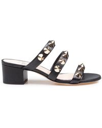 Agl Attilio Giusti Leombruni - Schwarze Leder Spike Mule Mit Nieten - Lyst
