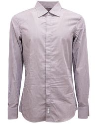 DSquared² - Overhemden ,Bruin ,Gestreept Overhemd Gemaakt - Lyst