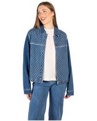 Hèst - Jassen ,Blauw ,Katoen Dharma Jacket - Lyst