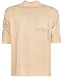 Maison Margiela - Stilvolle t-shirts und polos,ivory baumwoll t-shirt - Lyst