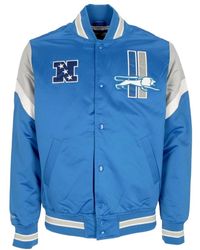 Mitchell & Ness - Jassen ,Blauw ,Polyester Detroit Lions Bomberjack Nfl Teamkleuren - Lyst