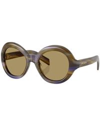 Prada - D08Su Ronde Zonnebril - Lyst