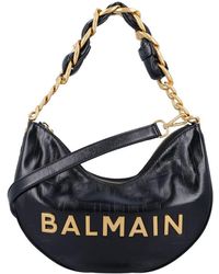 Balmain - Schwarze Handtasche Mit Kettenhenkel - Lyst