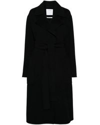 Sportmax - Abrigo Negro Veleno Con Mangas Raglán, Mujer, Talla - Lyst