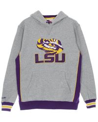 Mitchell & Ness - Hoodies & Sweatvesten ,Grijs ,Katoen Lsu Tigers Heavyweight Fleece Hoodie - Lyst