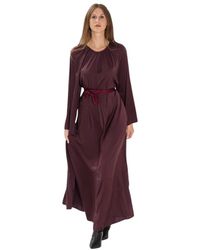 forte_forte - Kleedjes ,Bruin ,Satijn My Dress - Lyst