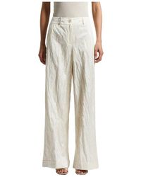 Peserico - Zerknitterte Satin-Palazzo-Hose - Lyst