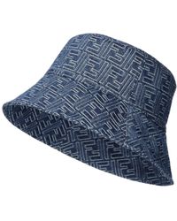 Fendi - Blaue Denim Bucket Hat Made - Lyst