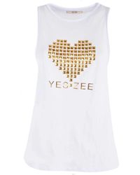 Yes-Zee - Camiseta de algodón con estampado frontal - Lyst