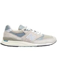 New Balance - Suede mesh panel sneakers - Lyst