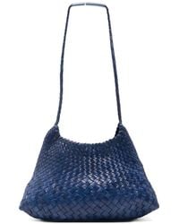 Dragon Diffusion - Marineblaue Leder Geflochtene Schultertasche - Lyst