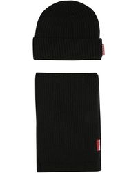 DSquared² - Wollen Sjaal En Hoed Set - Lyst