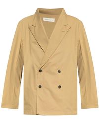 Dries Van Noten - Double-Breasted Katoenen Jas - Lyst
