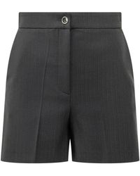 Pinko - Korte Broeken ,Grijs ,Solanum Shorts Lana - Lyst