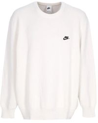 Nike - Baumwoll-Crewneck-Pullover Schwarz - Lyst