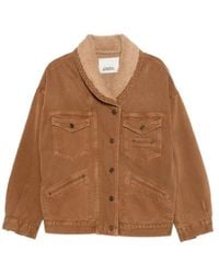 Isabel Marant - Denim Faux Fur Jas Sjaalkraag - Lyst