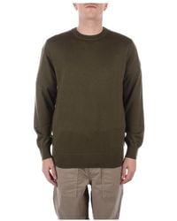 Mc2 Saint Barth - Grüner logo pullover merinowolle - Lyst