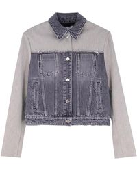 Stella McCartney - Jassen ,Grijs ,Katoen Hybrid Tailored Jacket - Lyst