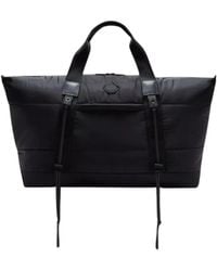 Moncler - Makaio 48h sporttasche, schwarz nylon mit logo kordeln - Lyst