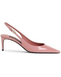 Dolce & Gabbana - Leather Slingback Pumps - Lyst