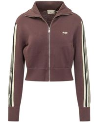 Autry - Gebreid Viscose Volledige Rits Jas - Lyst
