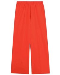 Aspesi - Broeken ,Rood ,Katoen Wijde Broek - Lyst