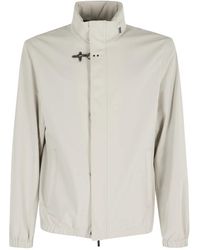 Fay - Jassen ,Grijs ,Polyester Travel Short Jacket - Lyst