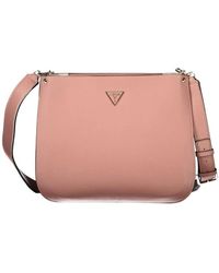 Guess - Tassen ,Roze ,Roze Polyethyleen Meridian Handtas - Lyst