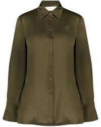 Zimmermann - Overhemden ,Groen ,Satijn Hypnotic Satin Shirt - Lyst