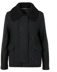 Fay - Jassen ,Grijs ,Wol 3-Hook Wool Jacket - Lyst