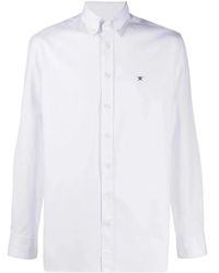 Hackett - Overhemden ,Wit ,Button-Down Logo Shirt - Lyst
