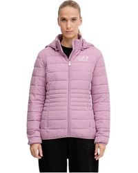 EA7 - Jassen ,Roze ,Polyester 8Ntb 23 Quilted Jacket - Lyst