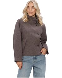 Object - Jassen ,Bruin Jassen Objriki Re Short Jacket Noos - Lyst