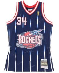 Mitchell & Ness - Fitness ,Blauw ,Vintage Nba Swingman Jersey Hakeem Olajuwon - Lyst