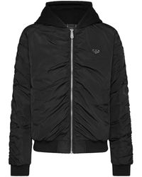 Philipp Plein - Jassen ,Zwart ,Nylon Padded Nylon Jacket - Lyst