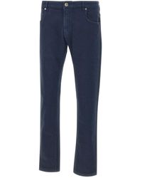 Eleventy - Broeken ,Blauw ,Katoen Broeken - Lyst