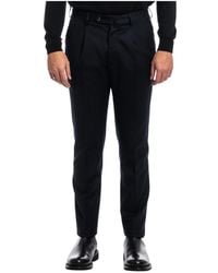PT01 - Broeken ,Blauw ,Wol Slim Fit Pantalone - Lyst