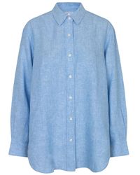 Samsøe & Samsøe - Hellblaue blusen,blouses - Lyst