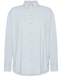 Rrd - Overhemden ,Blauw ,Glassissimo Boyfriend Overhemd - Lyst