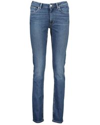 GANT - Jeans slim fit blu sbiadito - Lyst