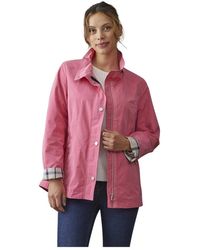 Junge - Jassen ,Roze ,Polyester Elegante Jas Met Hoge Hals En Ritszakken - Lyst