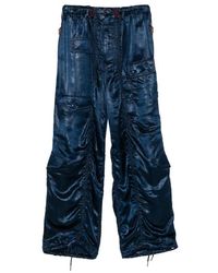 R13 - Dunkelblaue hose mit kordelzug und elastischem bund - Lyst