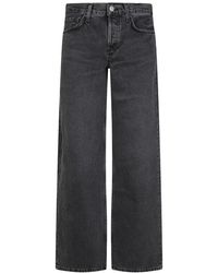 Agolde - Jeans ,Zwart ,Rechte Jeans Met Lage Taille - Lyst