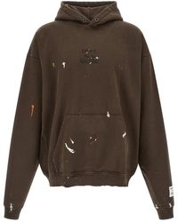 GALLERY DEPT. - Hoodies & Sweatvesten ,Bruin ,Katoen French Logo Painted Hoodie - Lyst
