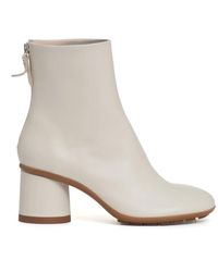 Agl Attilio Giusti Leombruni - Weiße leder stiefeletten eleganter stil - Lyst