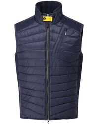 Parajumpers - Jassen ,Blauw ,Gewatteerd Zavier Vest Met Zakken - Lyst