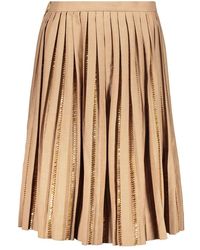 Burberry - Midi Skirts - Lyst