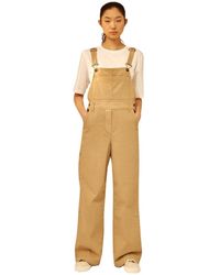Semicouture - Gekleurde Gabardine Overall Met Verstelbare Bandjes - Lyst