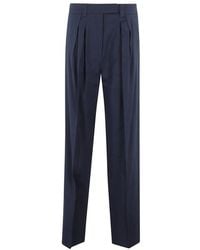 Marella - Blaue Leinen- Und Viskose-Stretch-Hose - Lyst